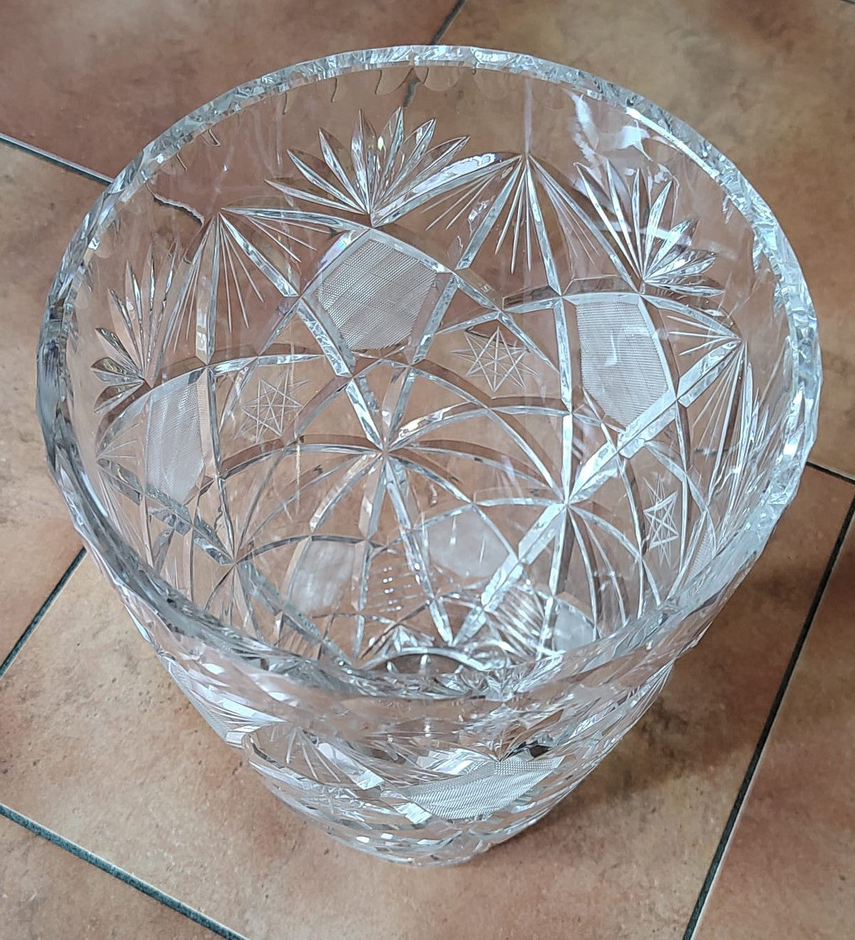 Vaso in Cristallo Molato a Mano – Ø22 X h45 cm