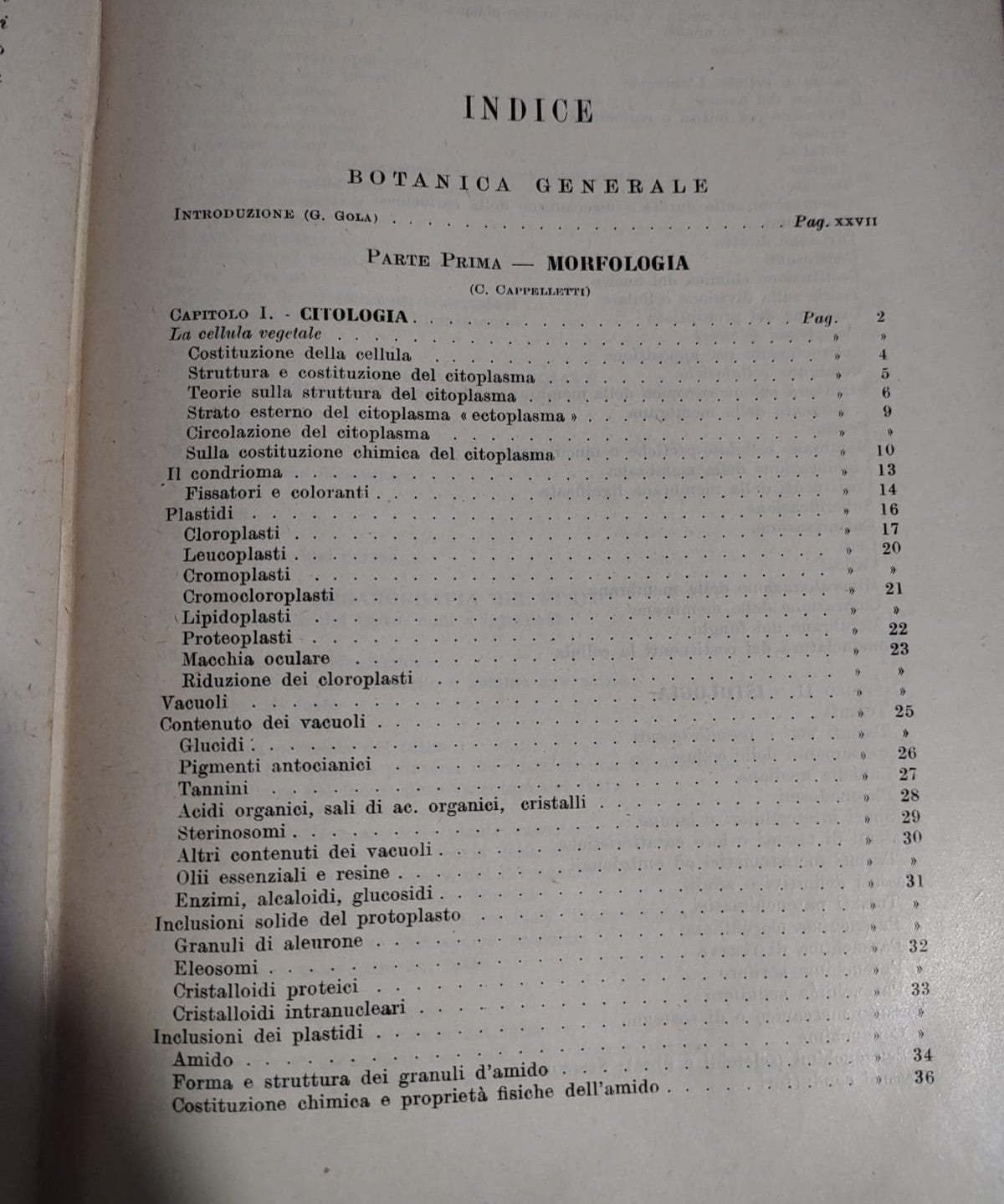 Botanica – Manuale UTET del 1946 | Gola, Cappelletti – Edizione Storica Illustrata