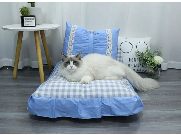 Lettino Elegante per Cani e Gatti – Stile Shabby con Cuscino Morbido