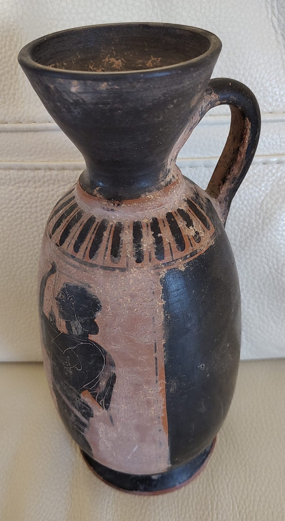 Vaso ceramico in stile greco nero – Riproduzione decorativa