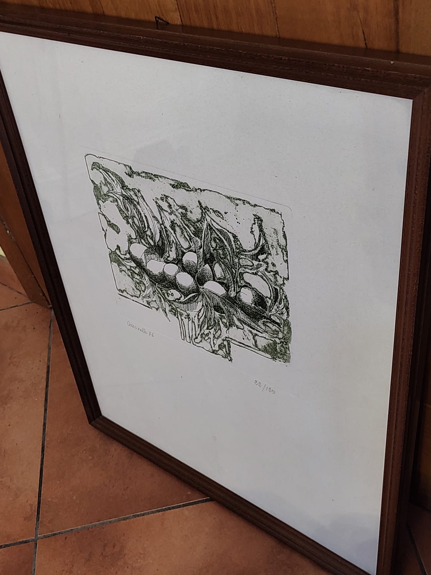 Acquaforte Originale di Gastone Cecconello – Tiratura Numerata 58/125 (1976) – Cornice Inclusa
