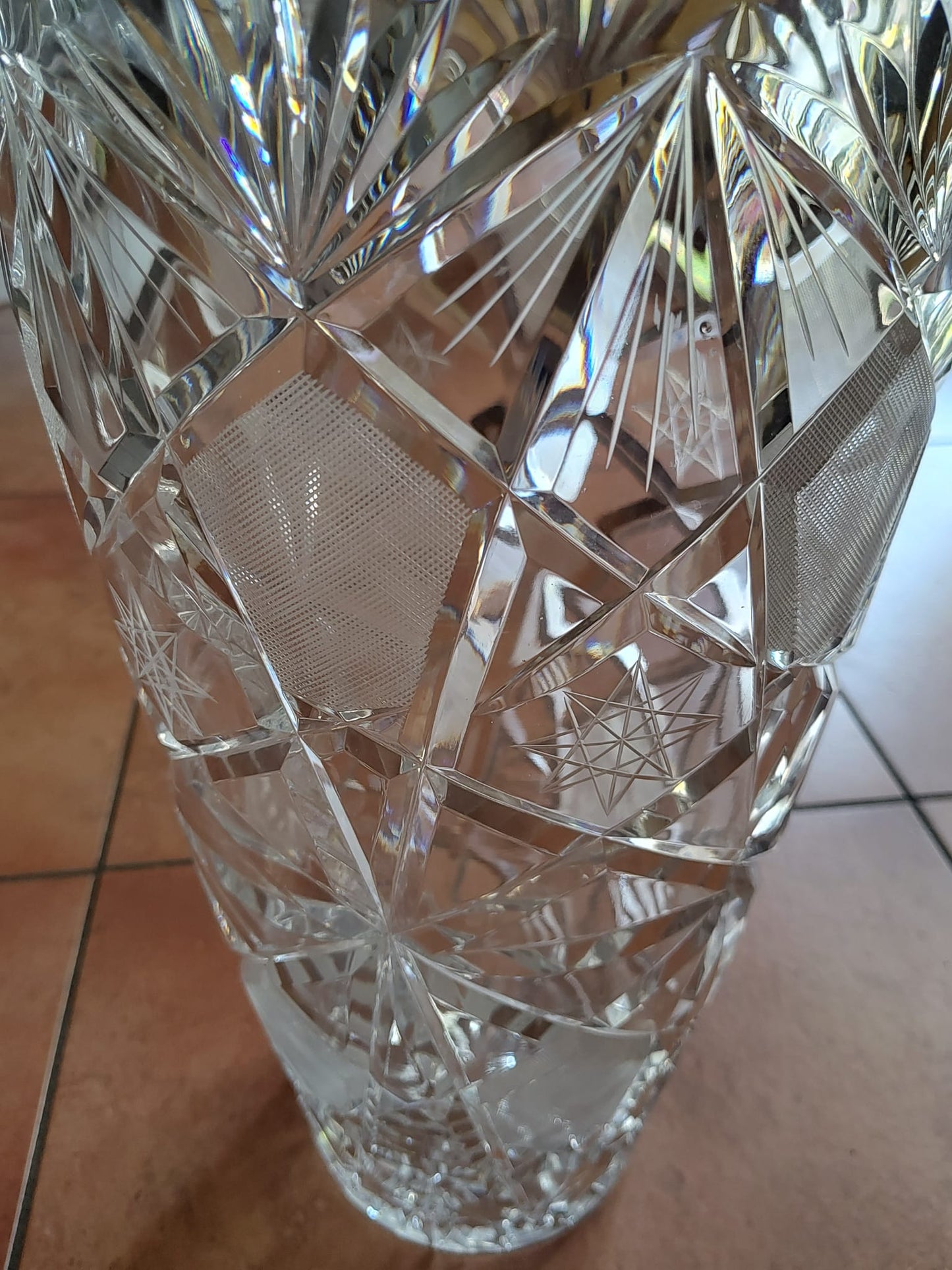 Vaso in Cristallo Molato a Mano – Ø22 X h45 cm