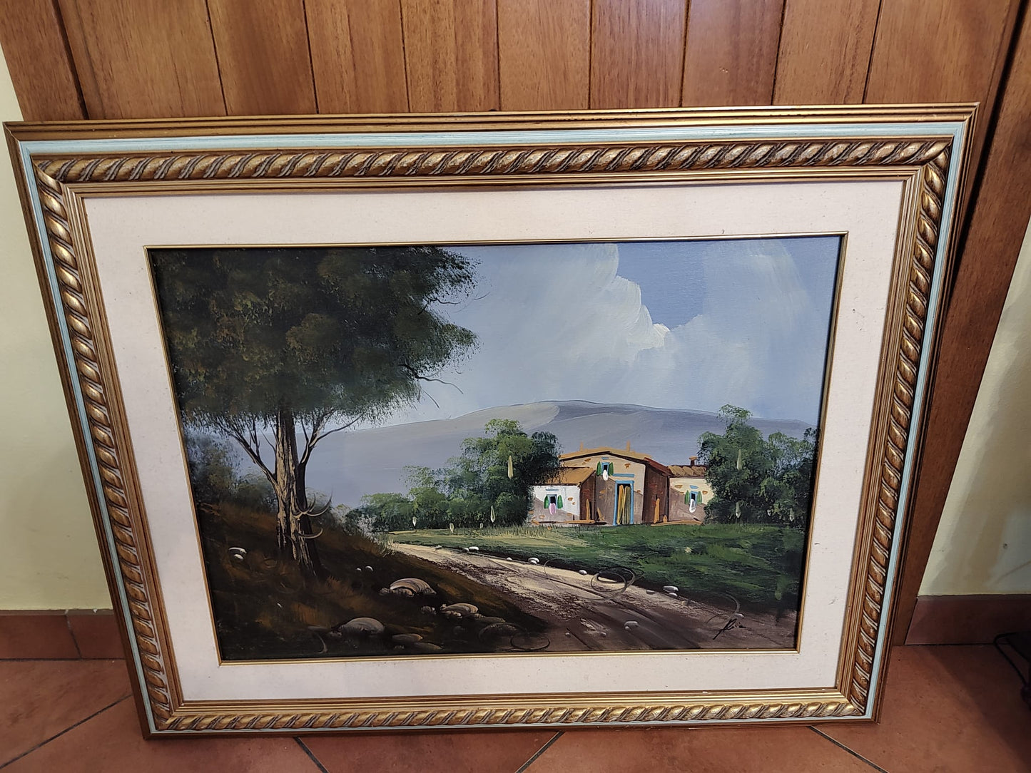 Paesaggio Rurale – Antonio Aloia (Olio su Tela, 92×70 cm) con Certificato