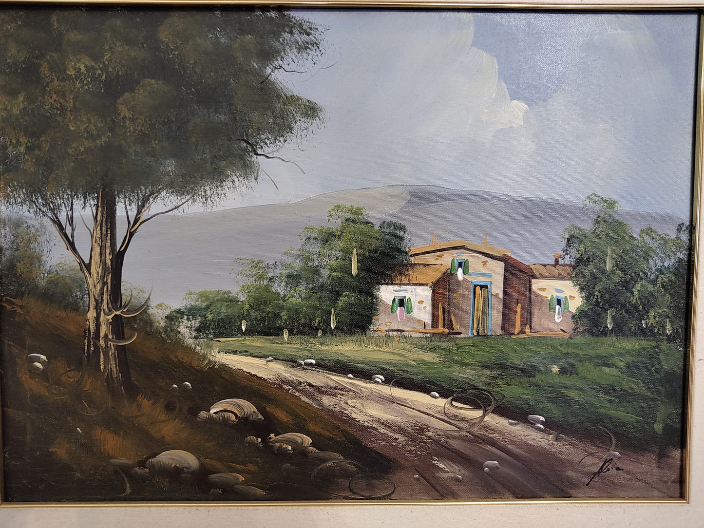Paesaggio Rurale – Antonio Aloia (Olio su Tela, 92×70 cm) con Certificato