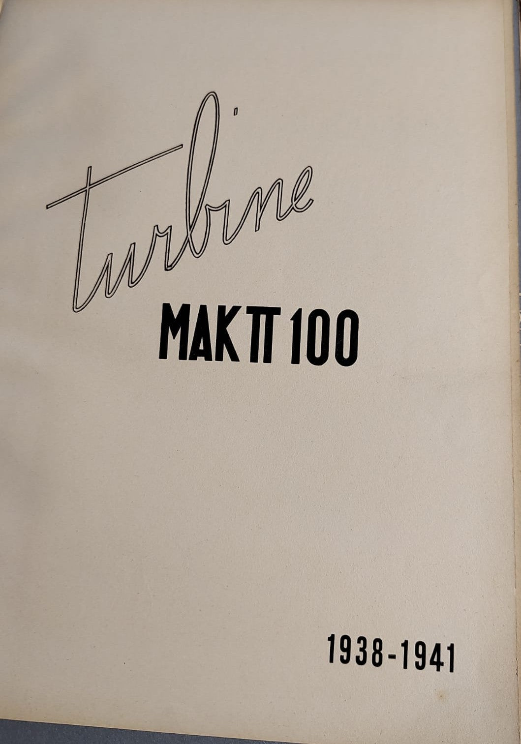 Annuale Allievi Piloti Regia Aeronautica – “Turbine MAK TT 100” (1938–1941) – Esemplare numerato