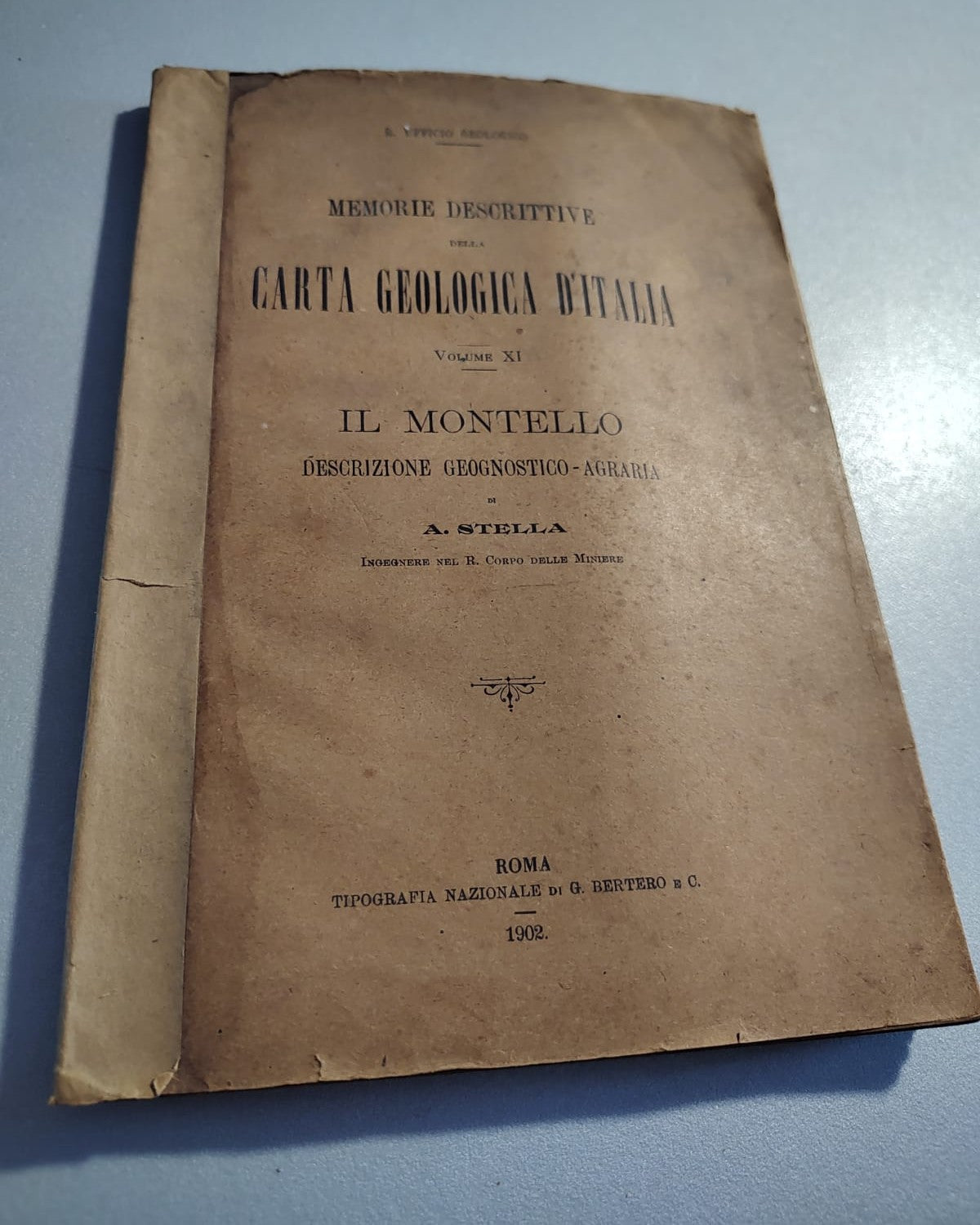 Il Montello - Descrizione Geognostico-Agraria (1902) con Mappa Geologica Originale
