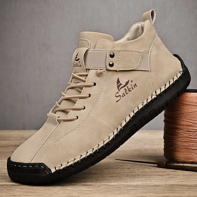 Scarpa Artigianale in Vera Pelle – Stile Vintage Casual Uomo