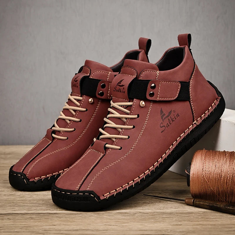 Scarpa Artigianale in Vera Pelle – Stile Vintage Casual Uomo