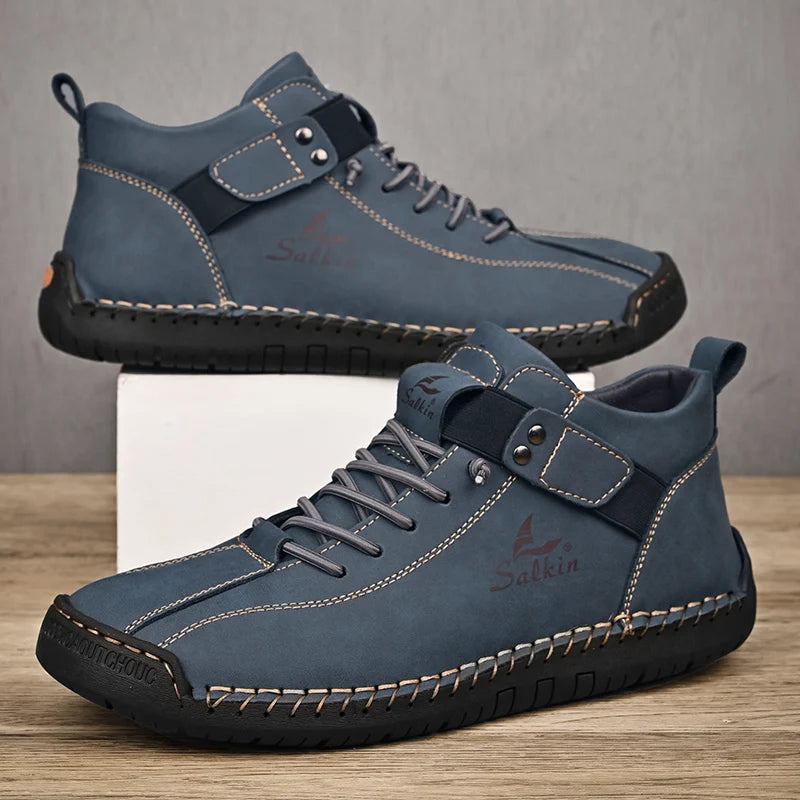 Scarpa Artigianale in Vera Pelle – Stile Vintage Casual Uomo
