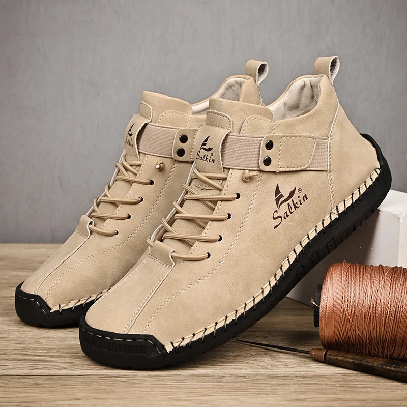 Scarpa Artigianale in Vera Pelle – Stile Vintage Casual Uomo