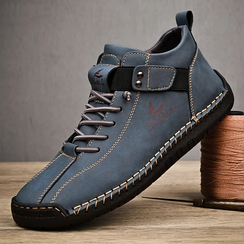 Scarpa Artigianale in Vera Pelle – Stile Vintage Casual Uomo